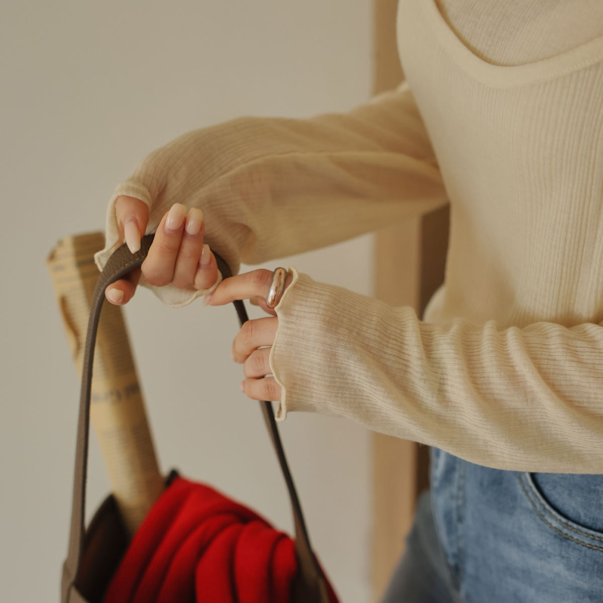 Bustier layered frill tee