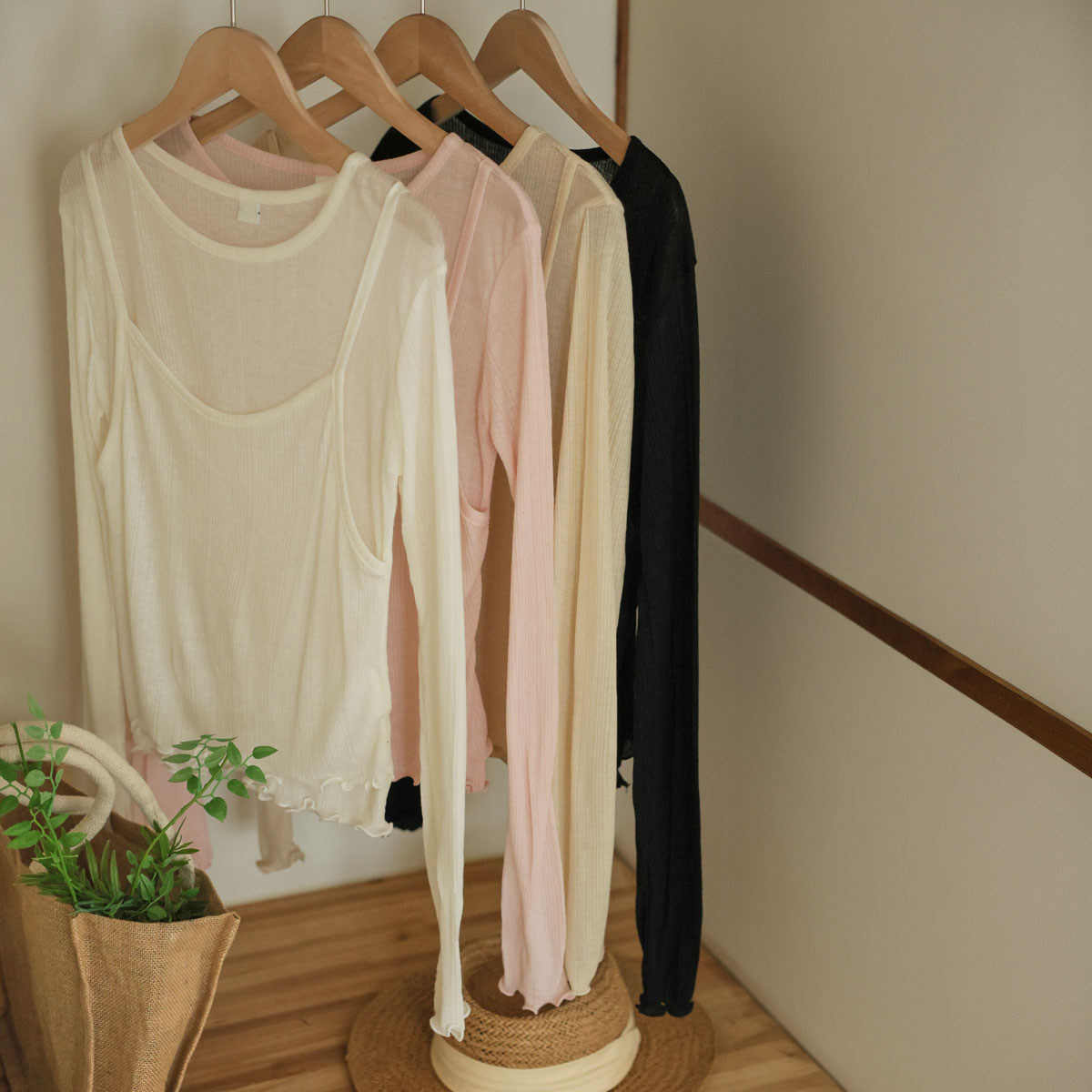 Bustier layered frill tee