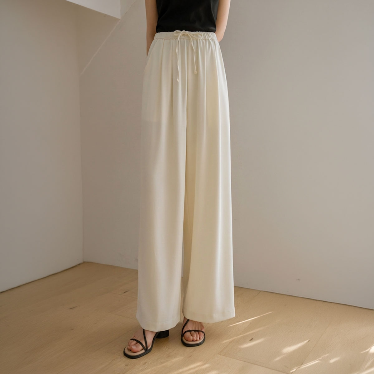 2 Types Wrinkle-Free Silky Pants