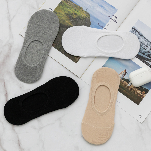 <b>[Special Offer 1+1]</b> Plain No-show Socks (Couples)