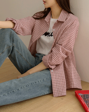 Retro-mood check shirt