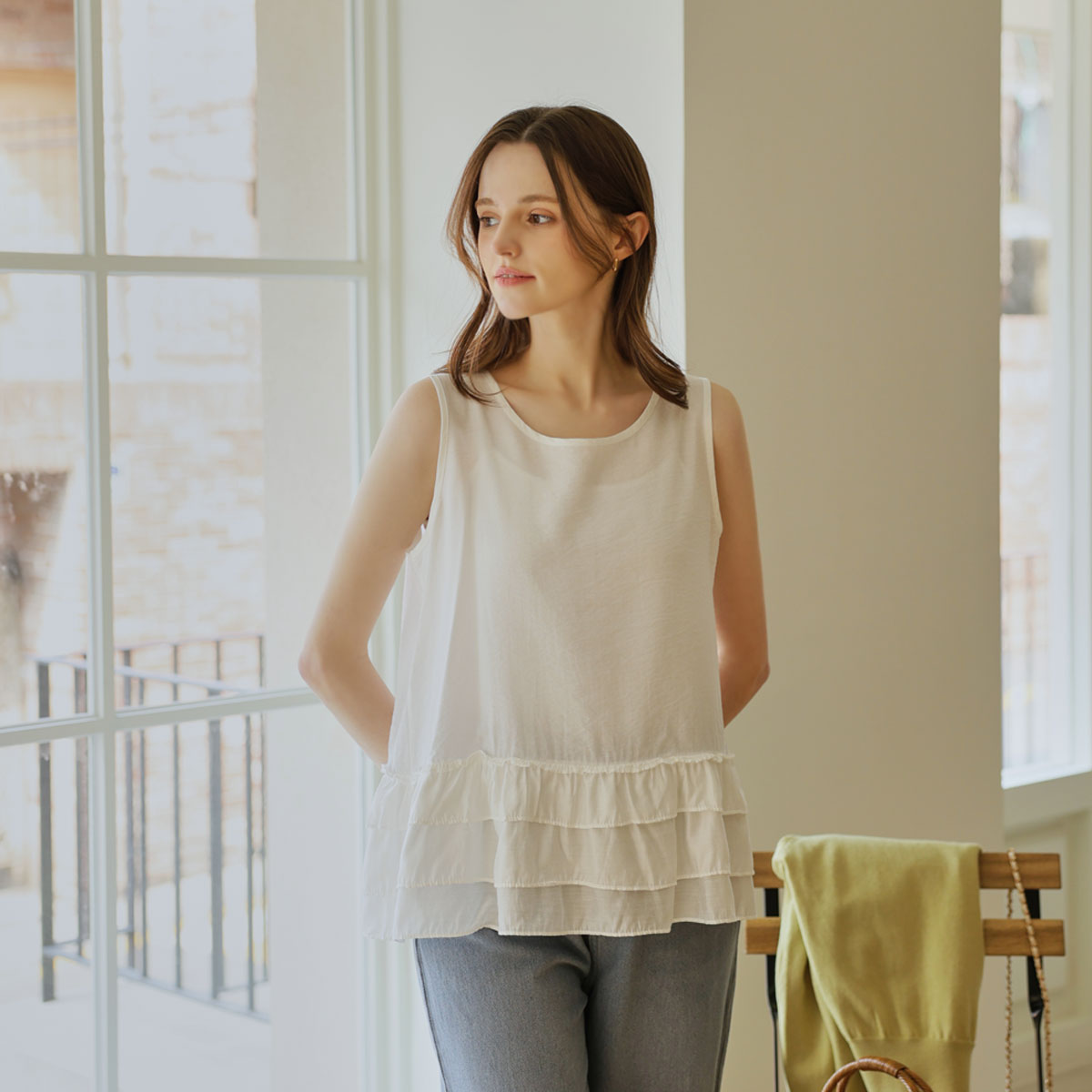 3-tiered ruffle blouse