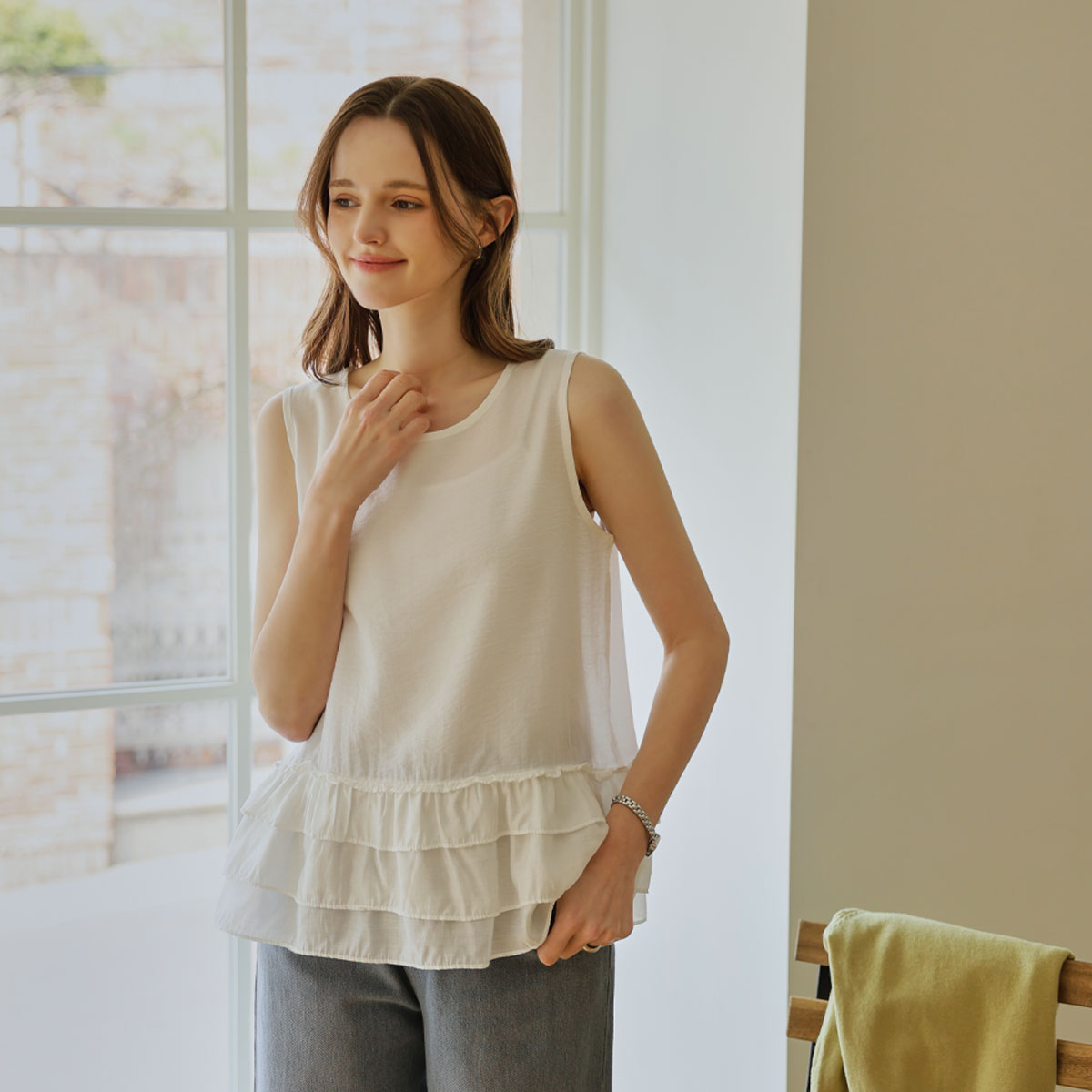 3-tiered ruffle blouse