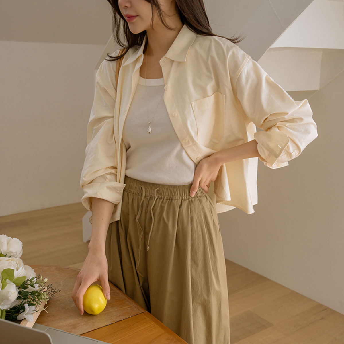 Sturdy Oxford Crop Shirt