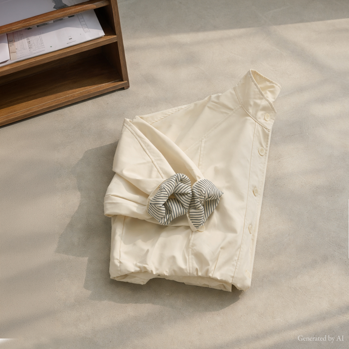 High-neck cut semi-cropped field jacket