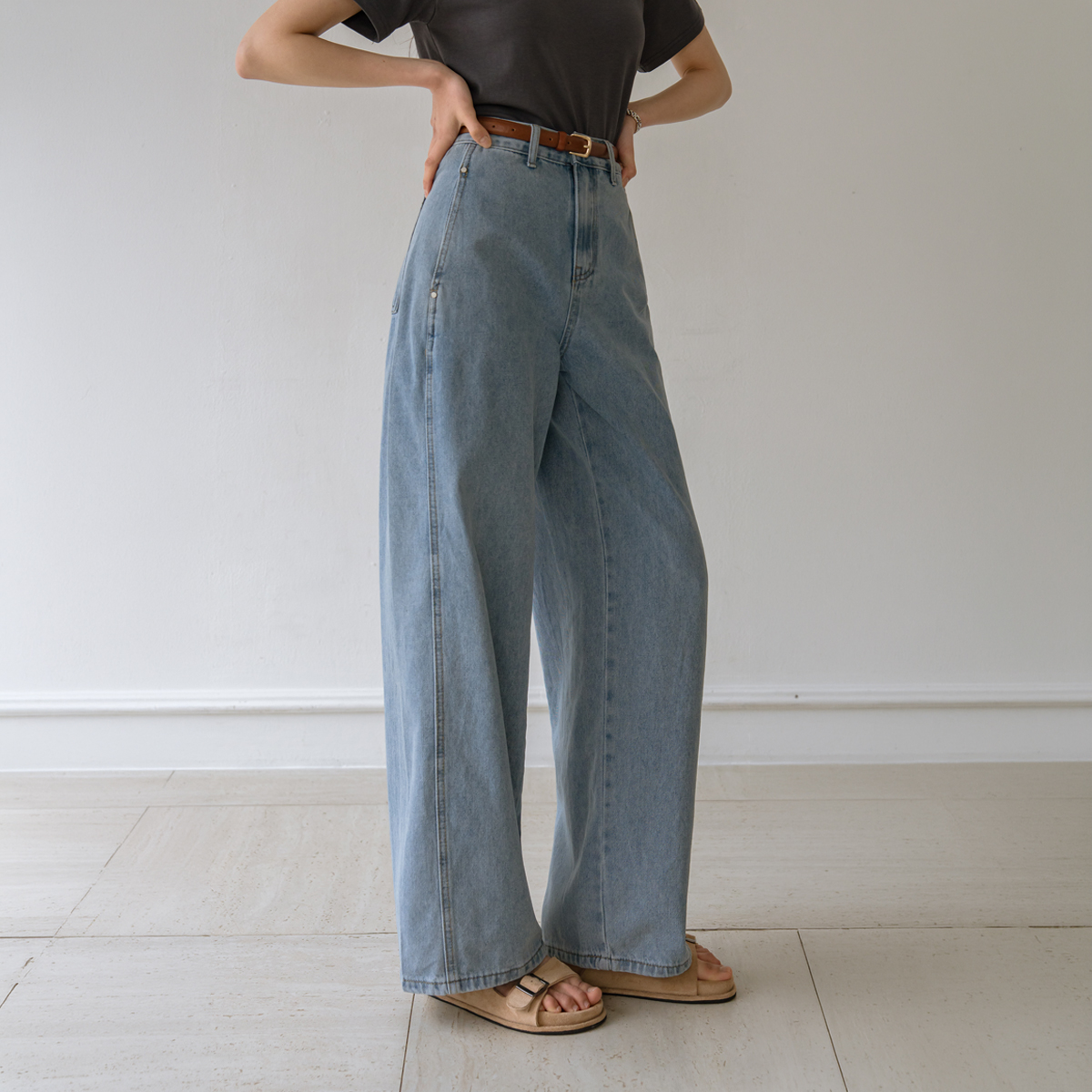 <b>[The Current Trend: Better Fit]</b> 3 Types of Pocket Cut Denim Wide Pants