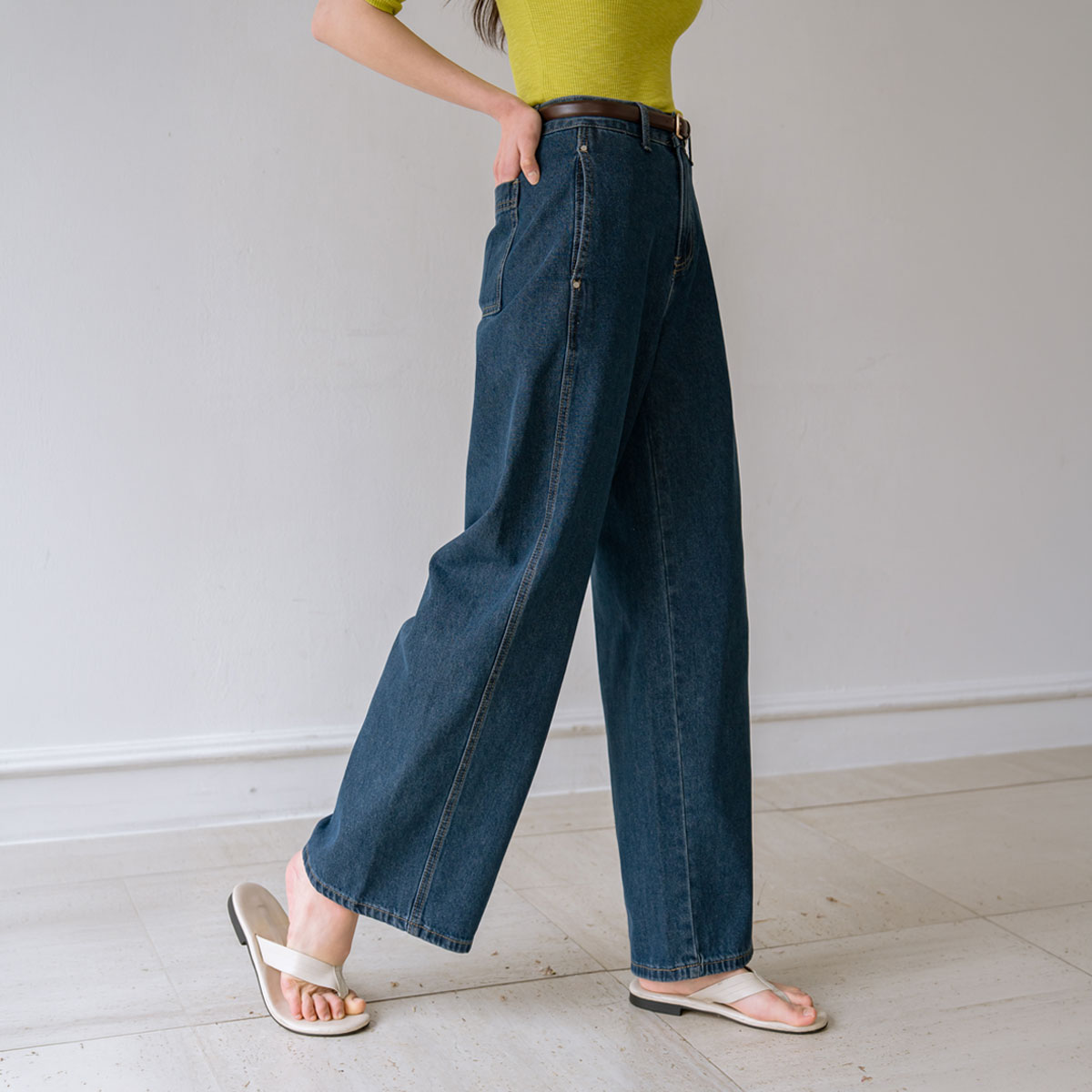 <b>[The Current Trend: Better Fit]</b> 3 Types of Pocket Cut Denim Wide Pants