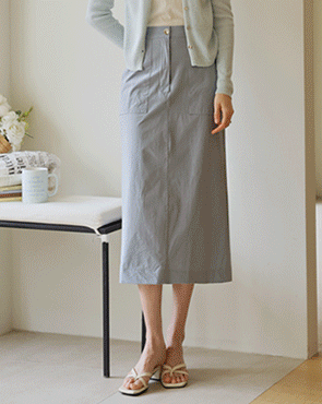 Soft back elastic pocket spandex skirt