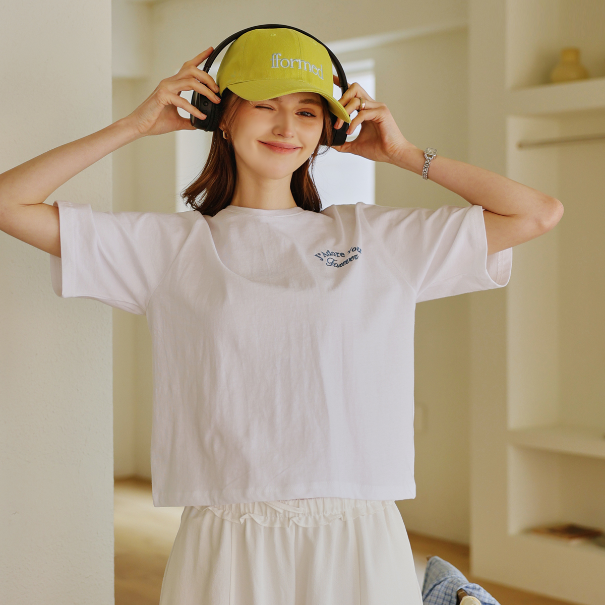 Forever embroidered short-sleeve tee