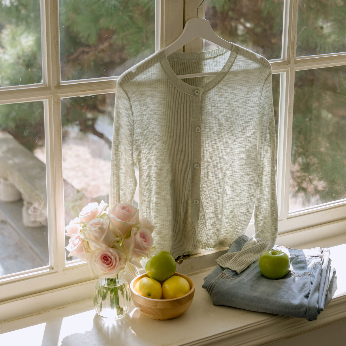 Viscose delicate see-through ribbed knit