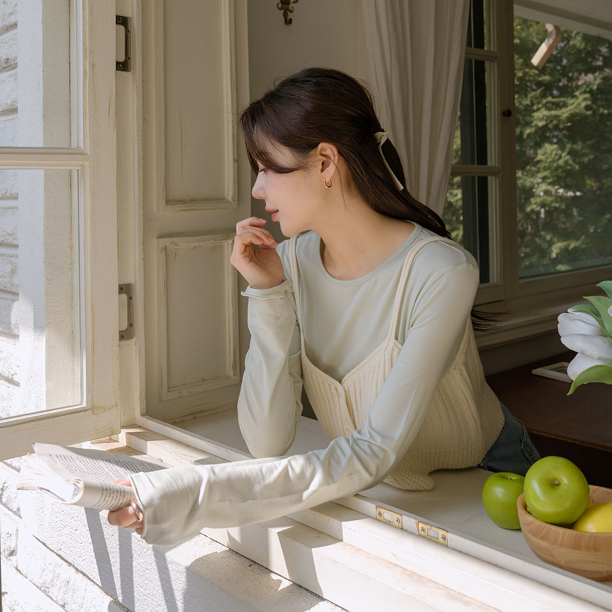 Lyocell cotton wave tee