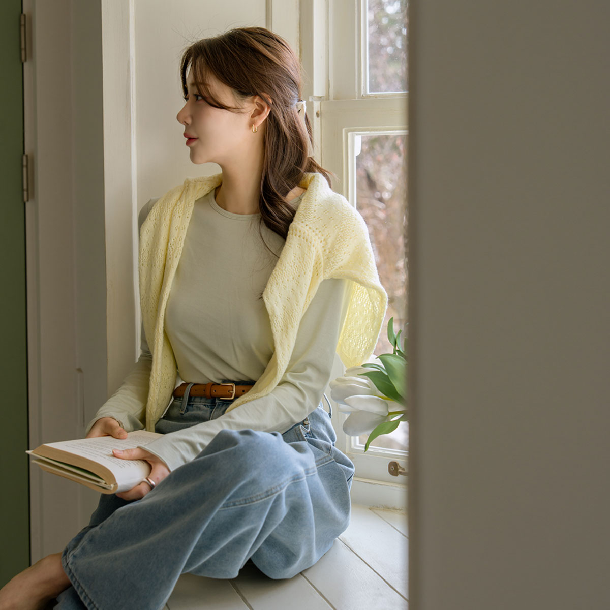 Lyocell cotton wave tee