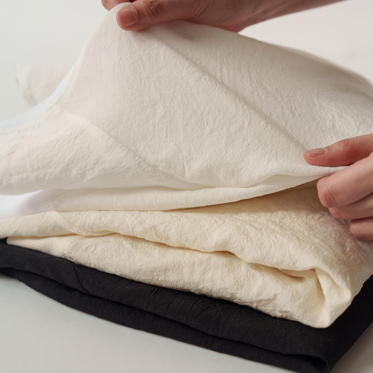 Crinkle Sweatshirt Blouse