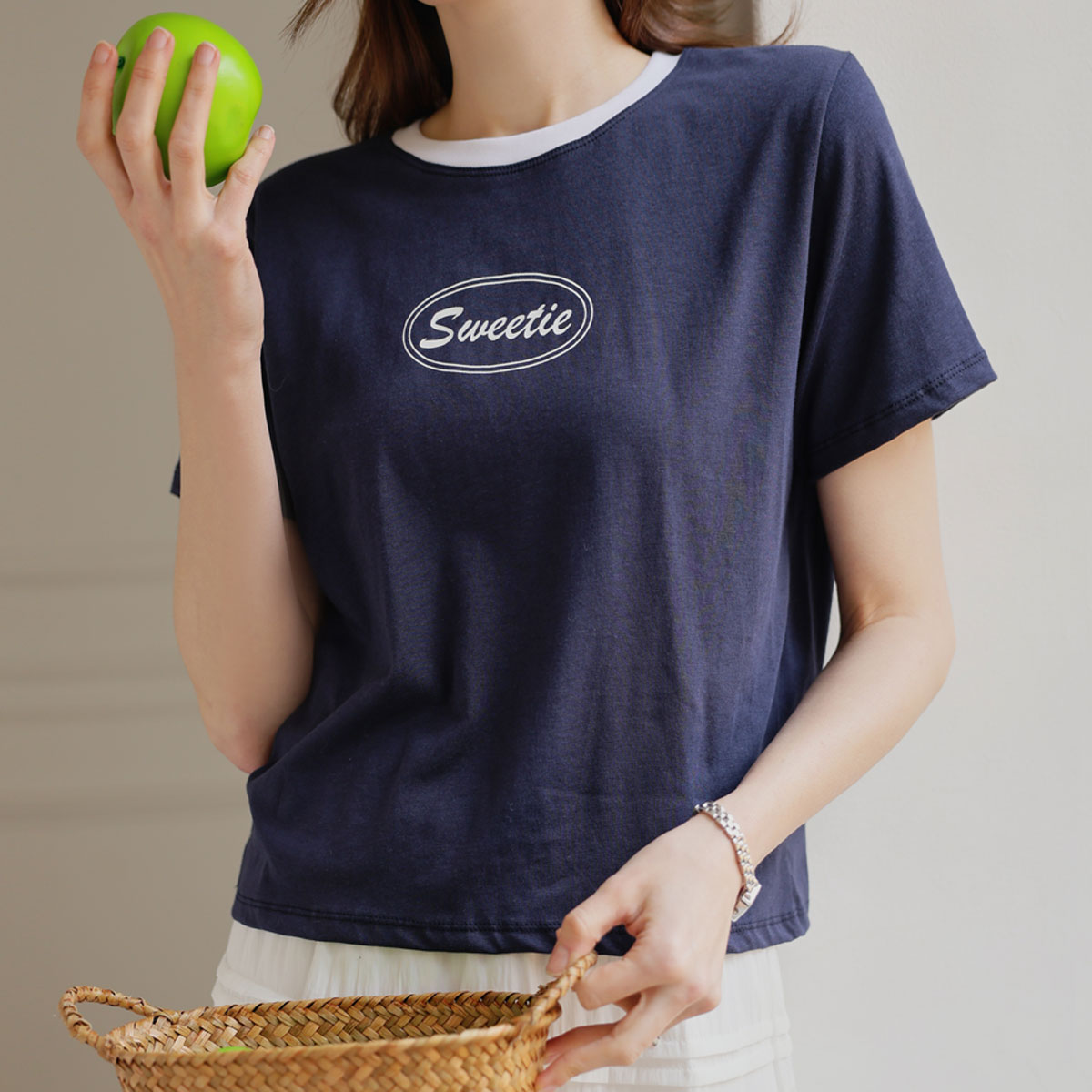 Sweetie Color Block Short T-shirts