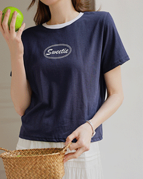 Sweetie Color Block Short T-shirts