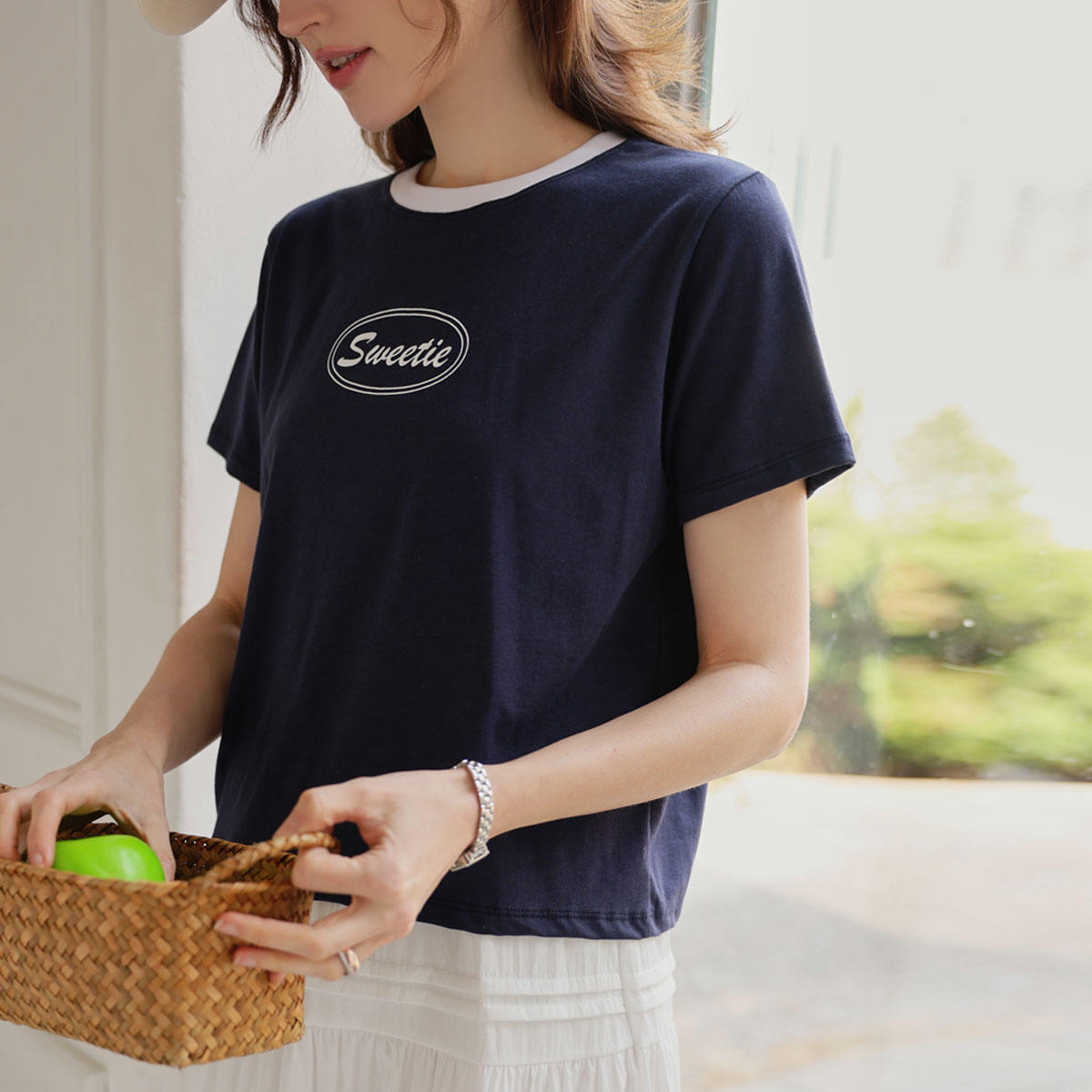 Sweetie Color Block Short T-shirts