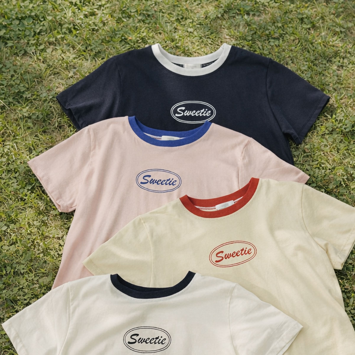 Sweetie Color Block Short T-shirts