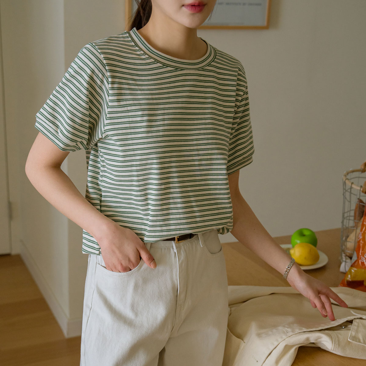 Double Striped Span Sweatshirt