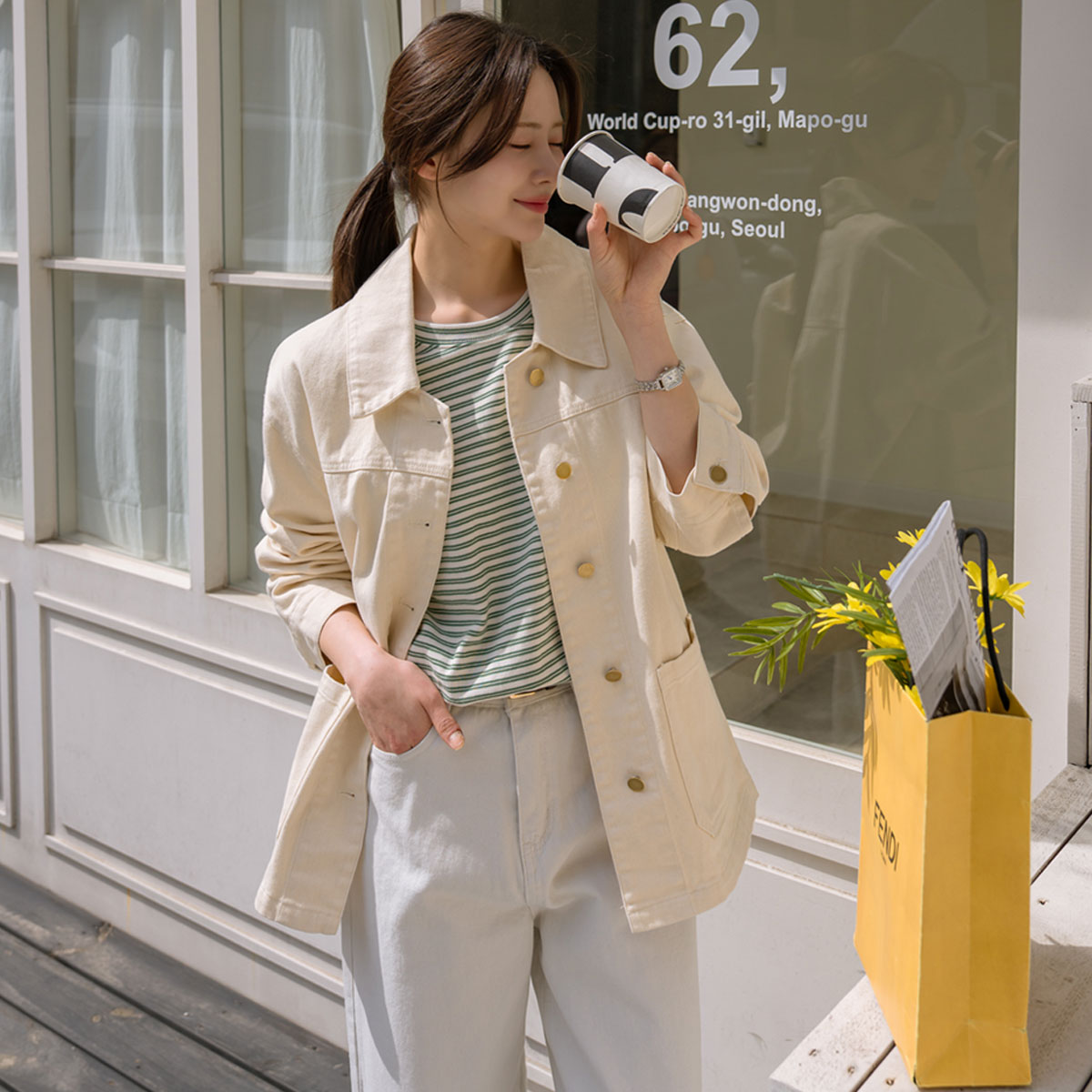 Double Striped Span Sweatshirt