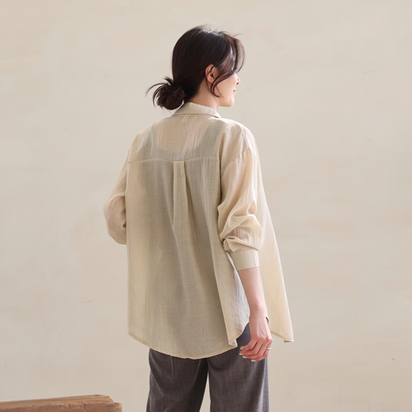 <b>[Special 2-Piece Deal]</b> Cien See-through Look Yoru Shirt