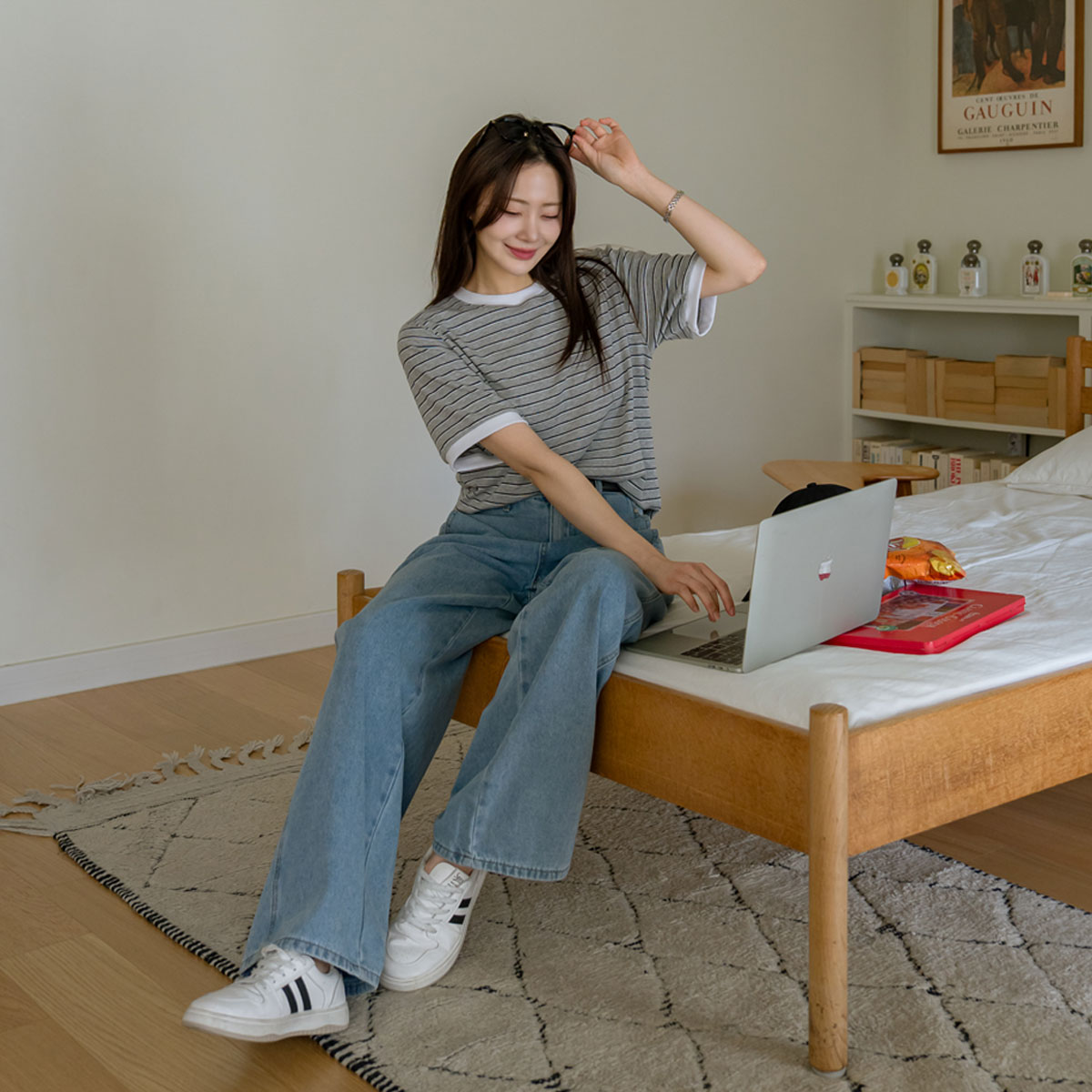 Cheese Spandex Striped Short Sleeve T-shirt