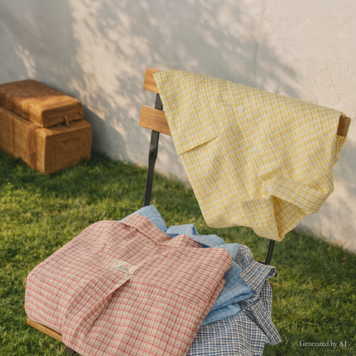 On the Back Patch Loose Fit Check Shirt