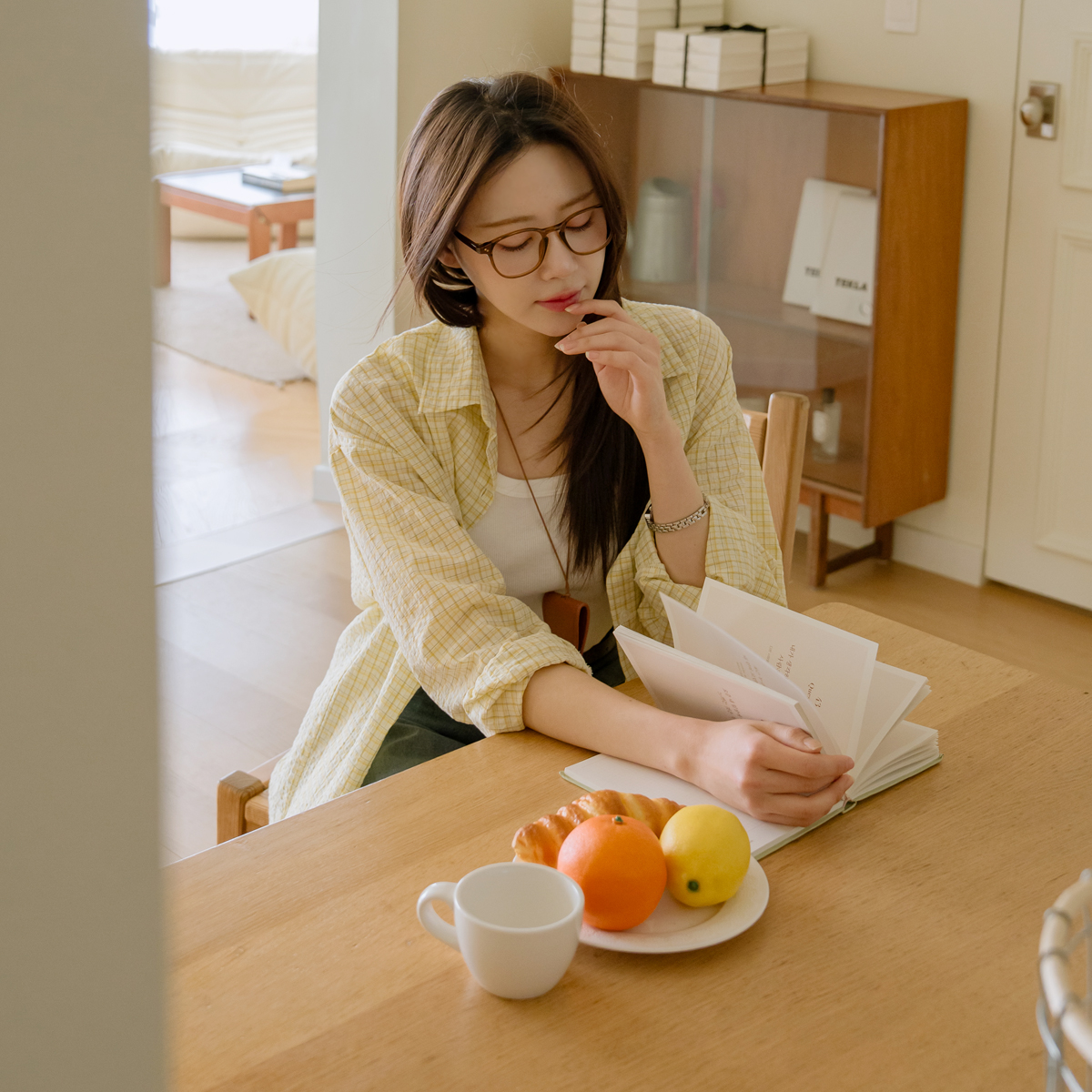 On the Back Patch Loose Fit Check Shirt