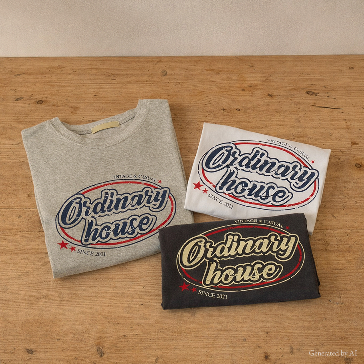 Crack print vintage short T-shirts