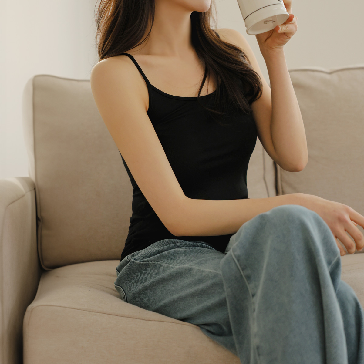 <b>[Special 2-Piece Deal]</b> Tencel Basic Sleeveless 2-Piece Set