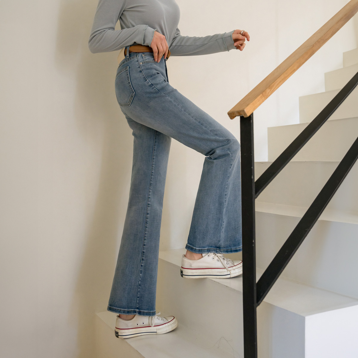 3 Types Slim Stretch Bootcut Pants