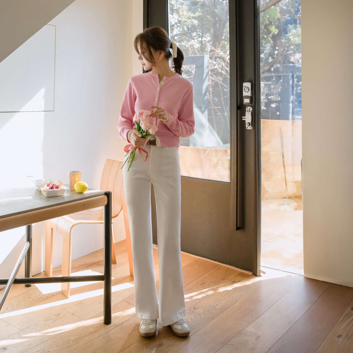 3 Types Slim Stretch Bootcut Pants