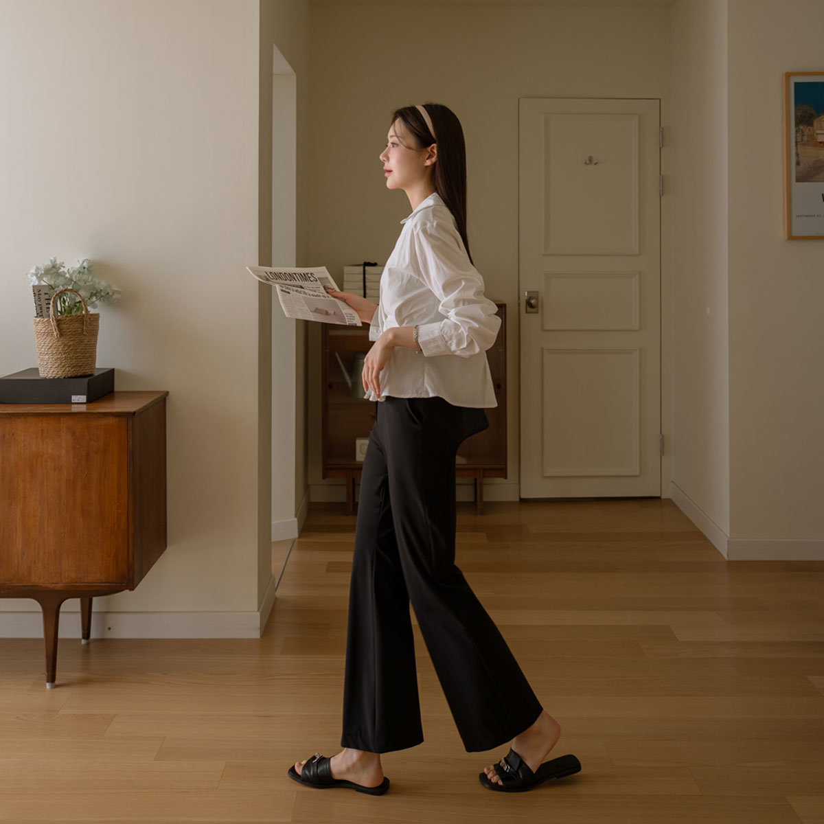 <b>[Opening Special]</b> <b>[Made]</b> 2 Types of Ice-Cool Semi-Bootcut Slacks