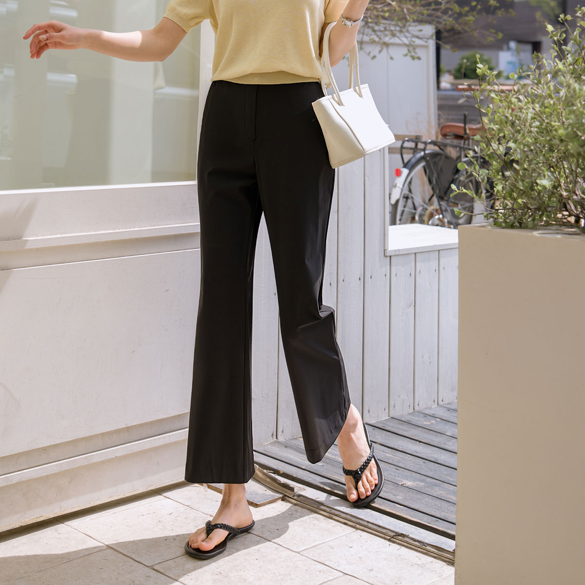 <b>[Opening Special]</b> <b>[Made]</b> 2 Types of Ice-Cool Semi-Bootcut Slacks