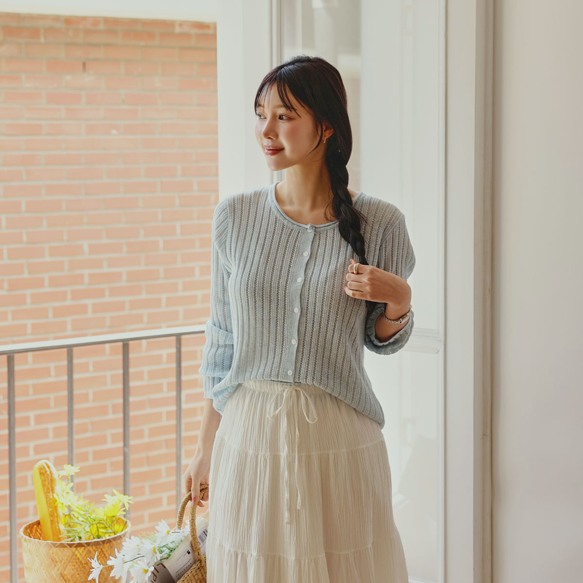 Fruit Sculpted Perforated Cardigan