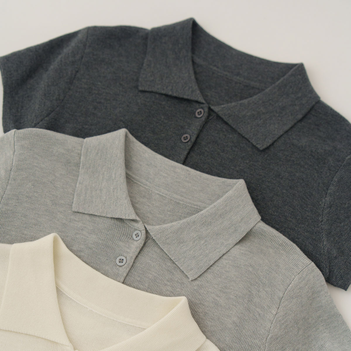 Soft cap sleeve collar knit