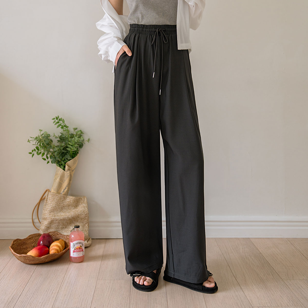 3-Type Cooling Quick-Dry Elastic Waist Pants