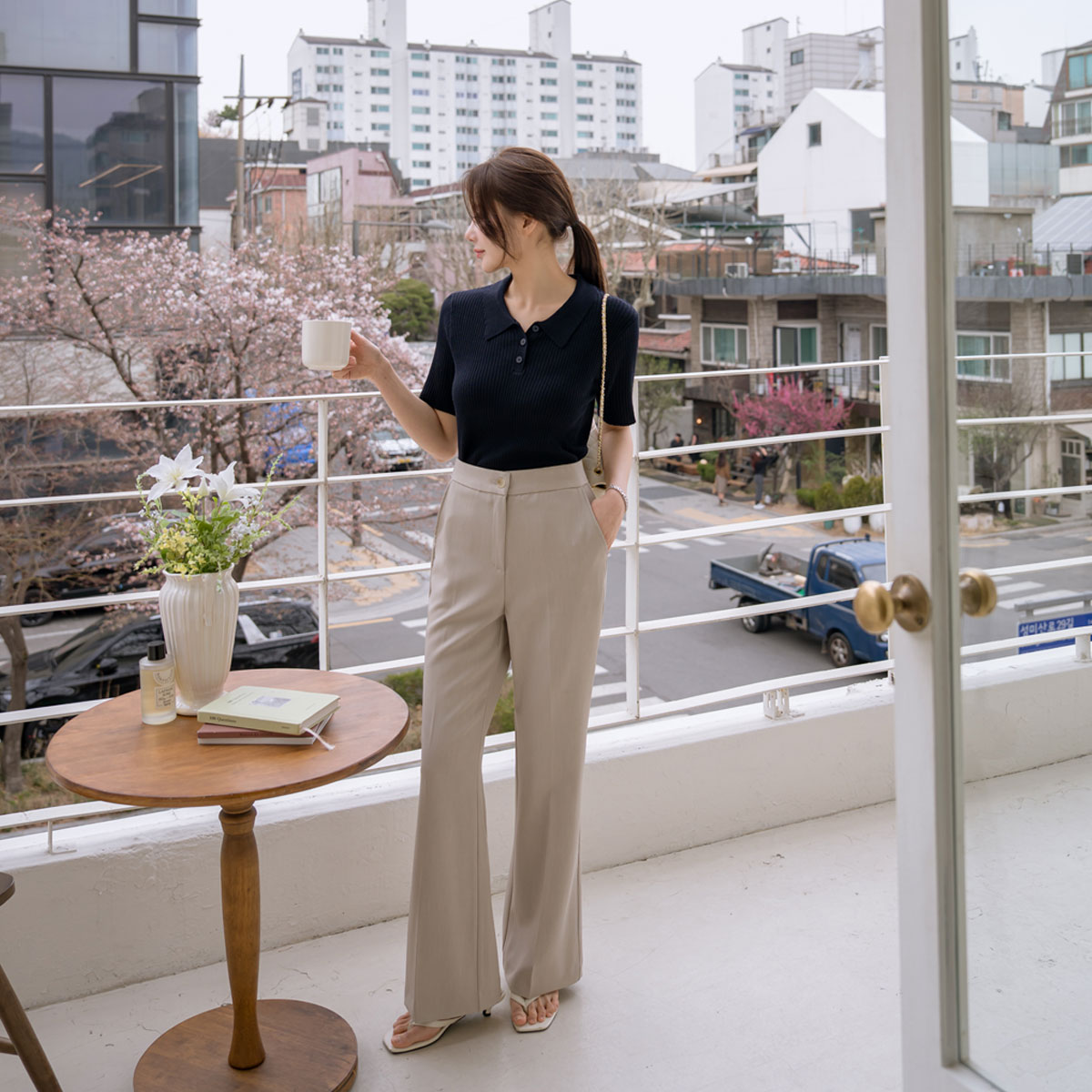 3-Type Light Stretch Wide & Bootcut Slacks