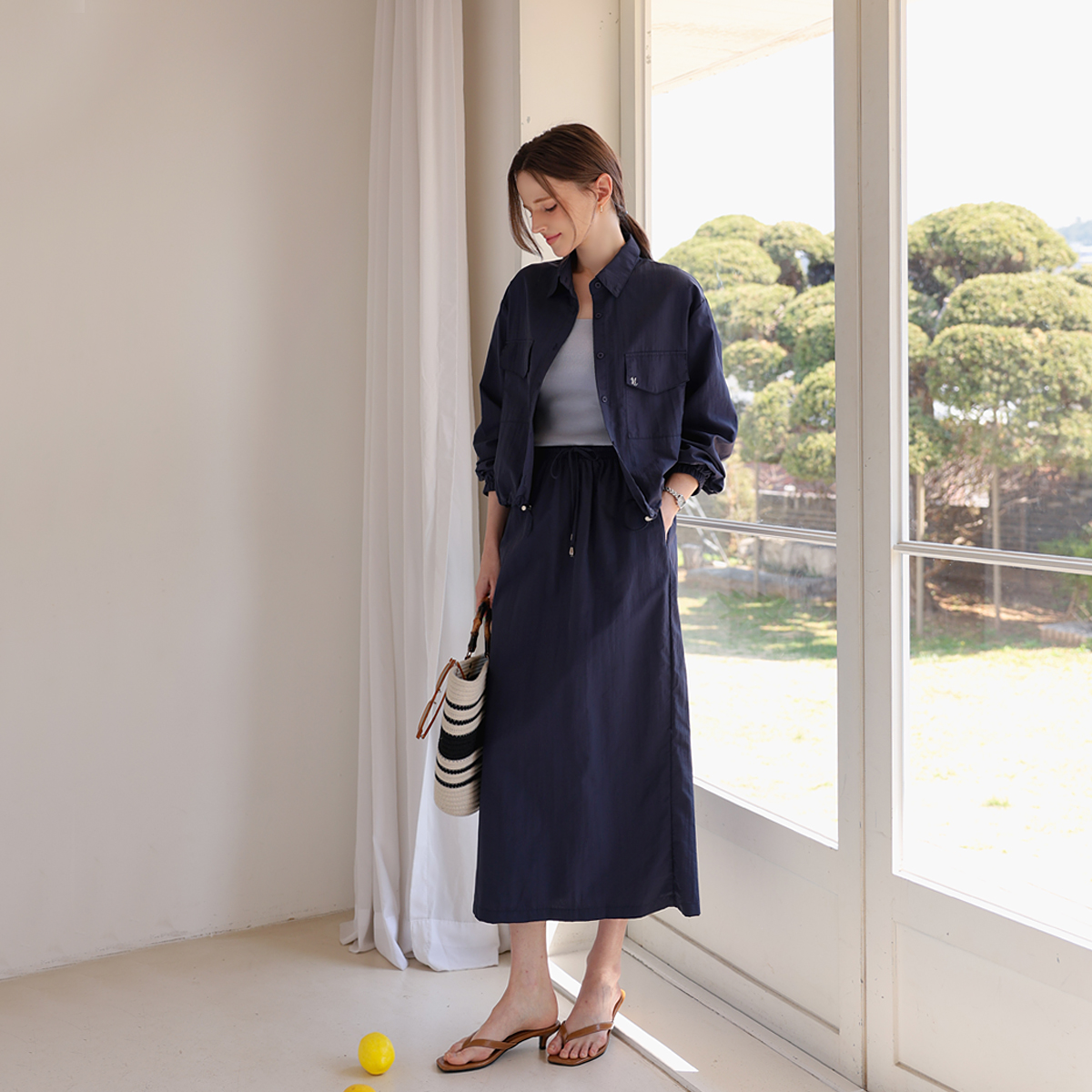 <b>[Made]</b> Windlock Long Sleeve Skirt Set