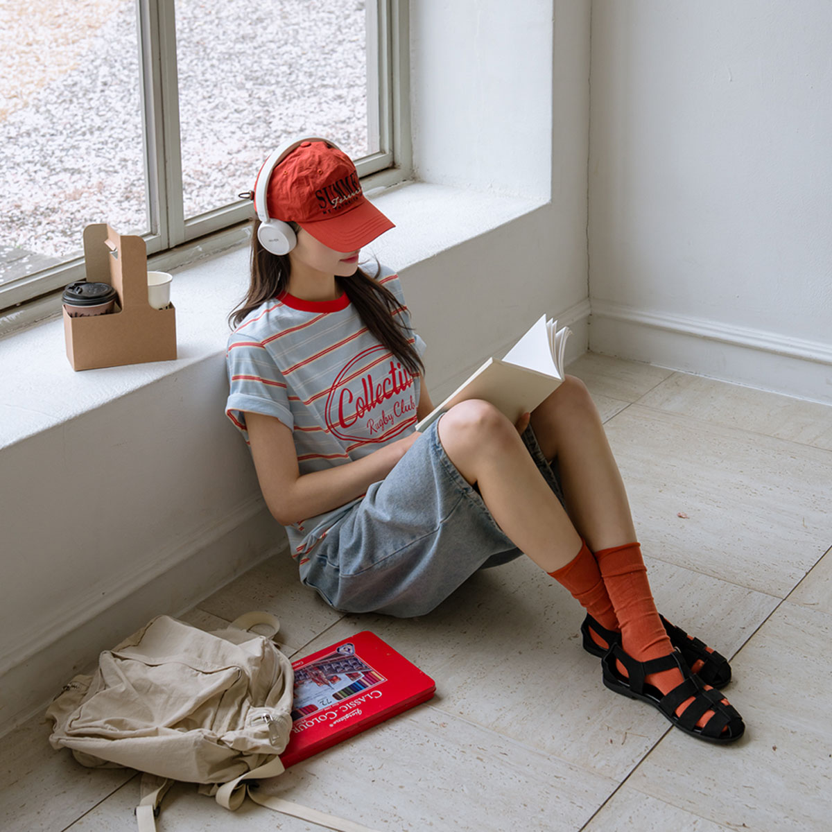 Select Color Striped Short Sleeve T-shirt