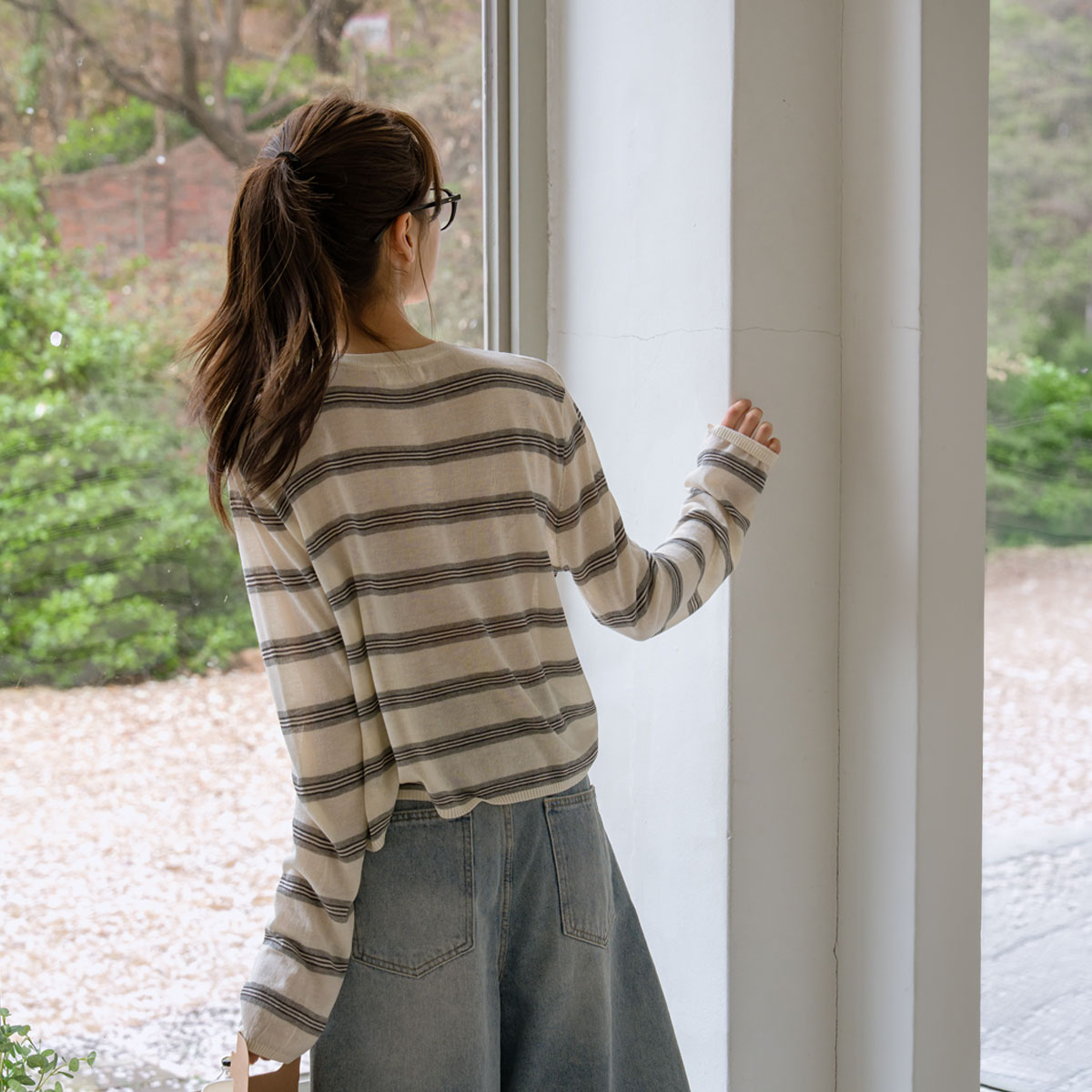 Salanta long-sleeve striped knit