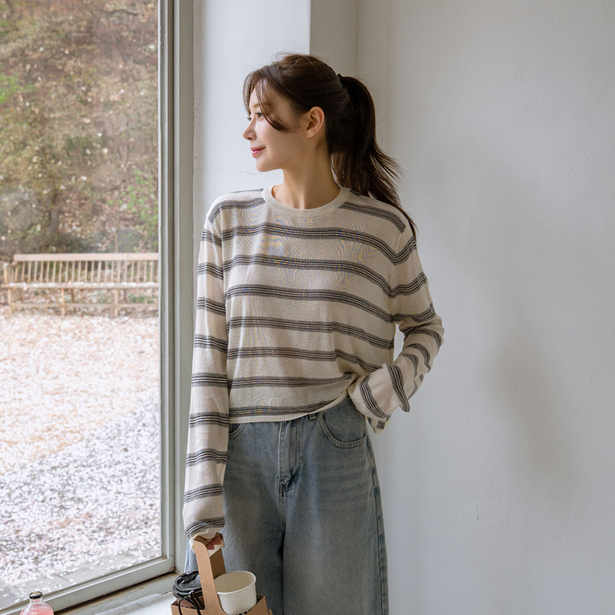 Salanta long-sleeve striped knit