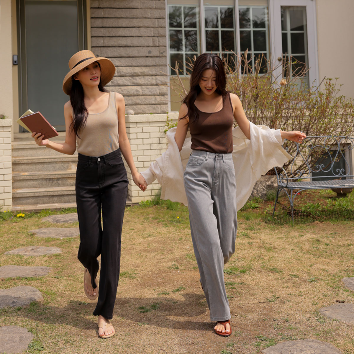 <b>[Over 30,000 Sold🏆/3 Length/4 Colors/Word-of-Mouth Item]</b> 3 Types of Cooliocell Comfortable Straight Denim Pants