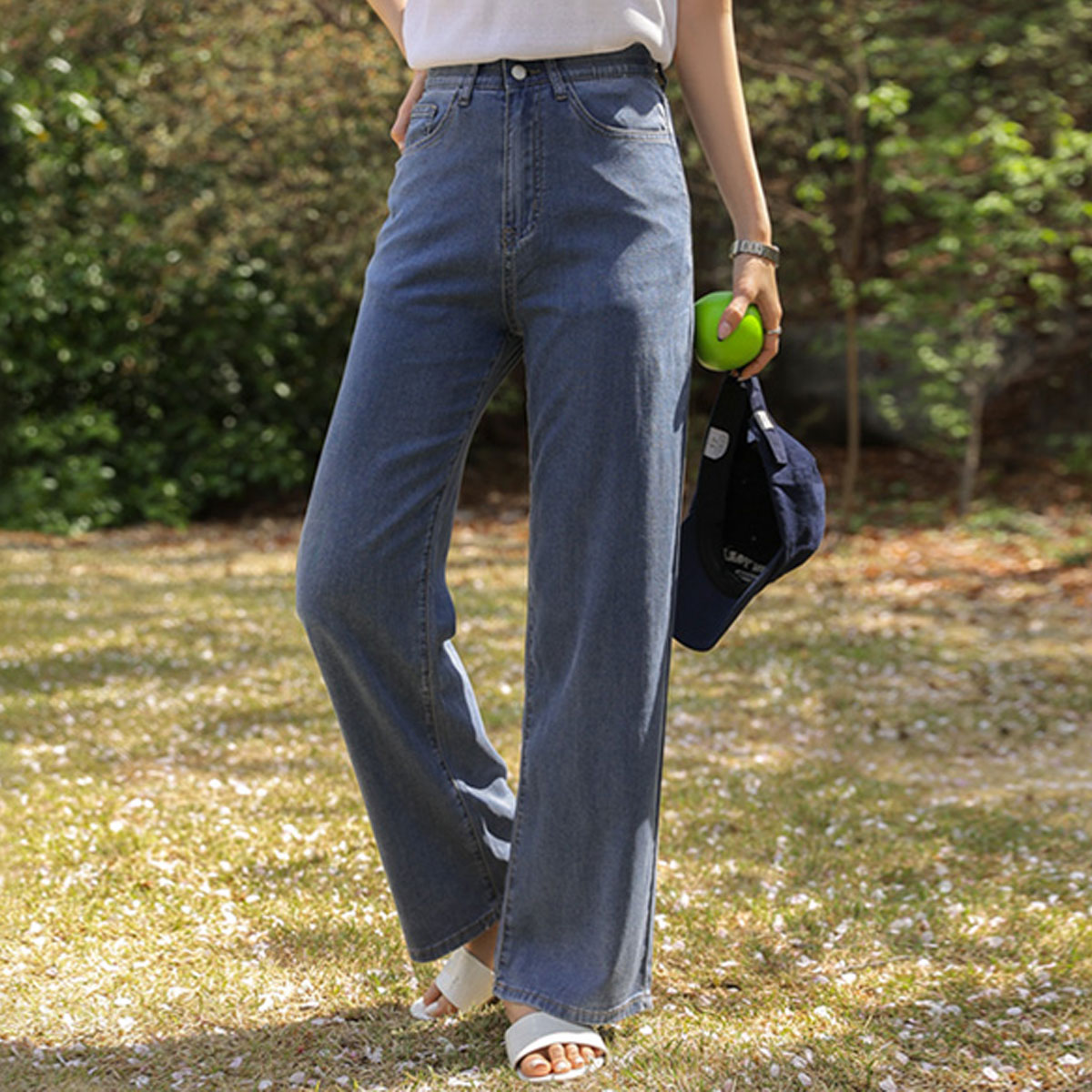 <b>[Over 30,000 Sold🏆/3 Length/4 Colors/Word-of-Mouth Item]</b> 3 Types of Cooliocell Comfortable Straight Denim Pants