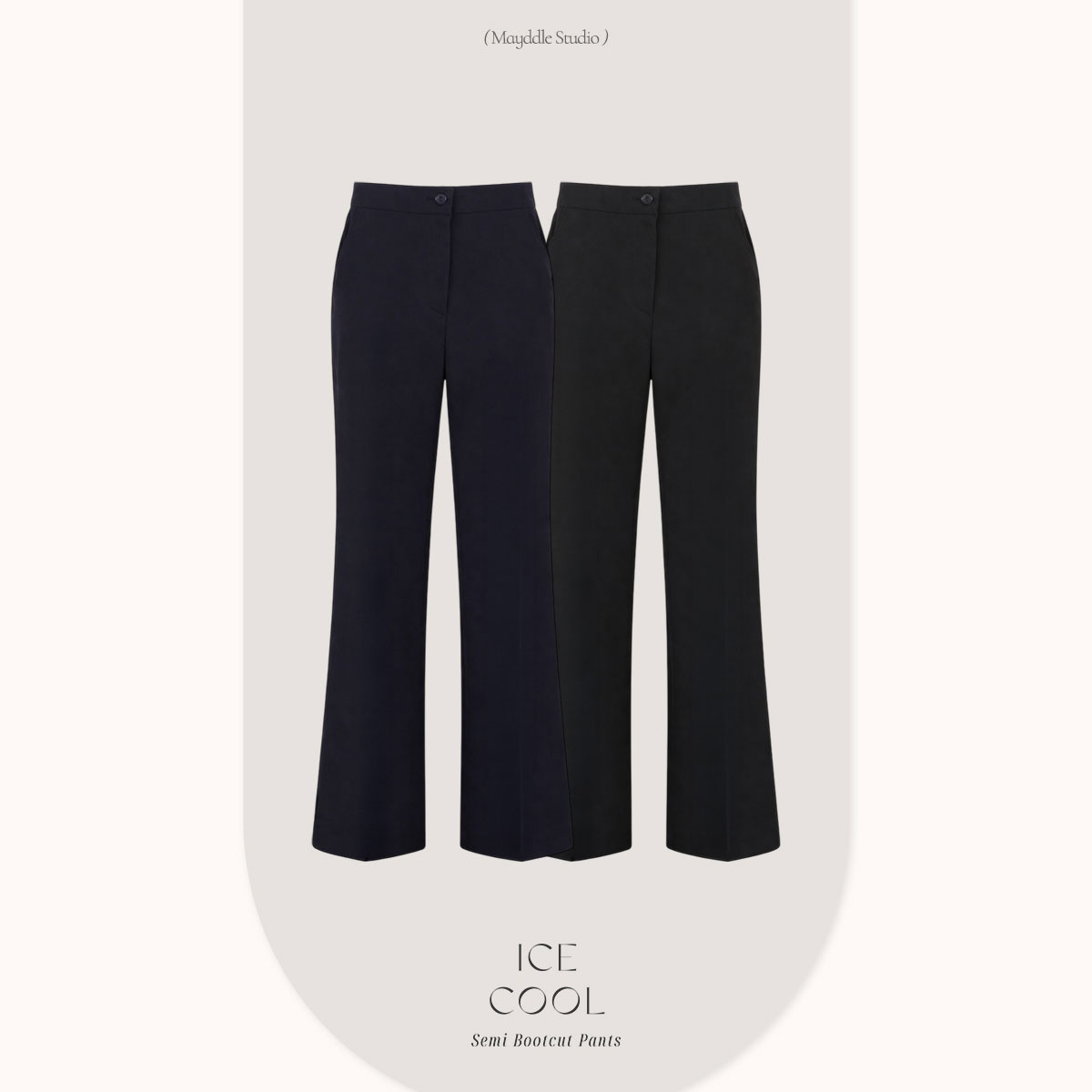 <b>[Made]</b> 2-Type Ice-Cool Semi-Bootcut Slacks
