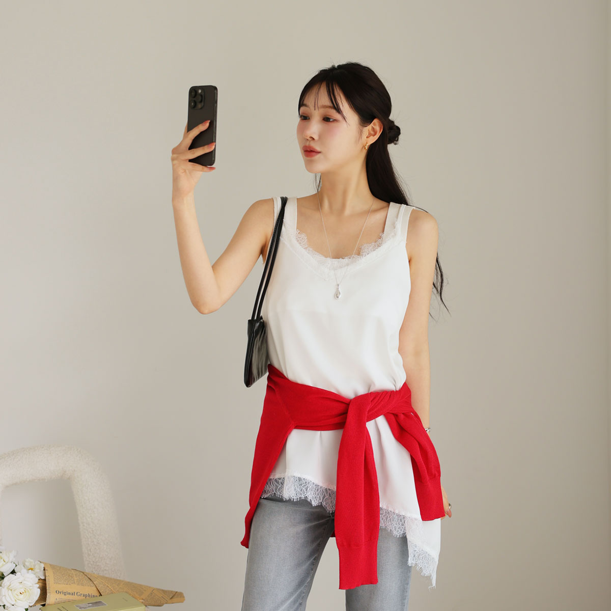 Slip bustier lace sleeveless