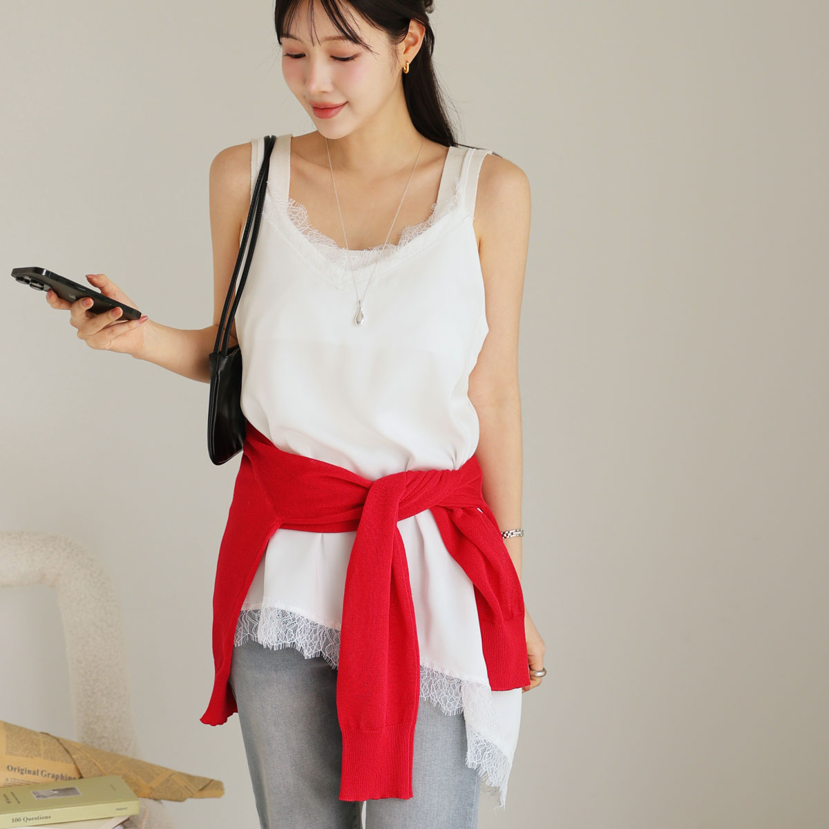 Slip bustier lace sleeveless