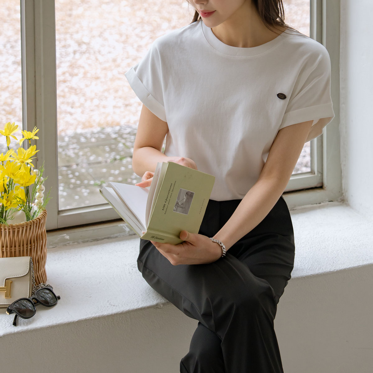 <b>[Special 2-Piece Deal]</b> Wooden Pendant Rollup Short T-shirts