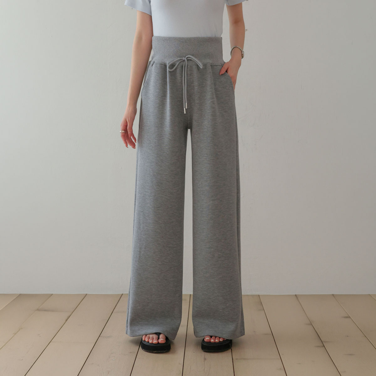 2-Type Belly Cover Span Wide Pants