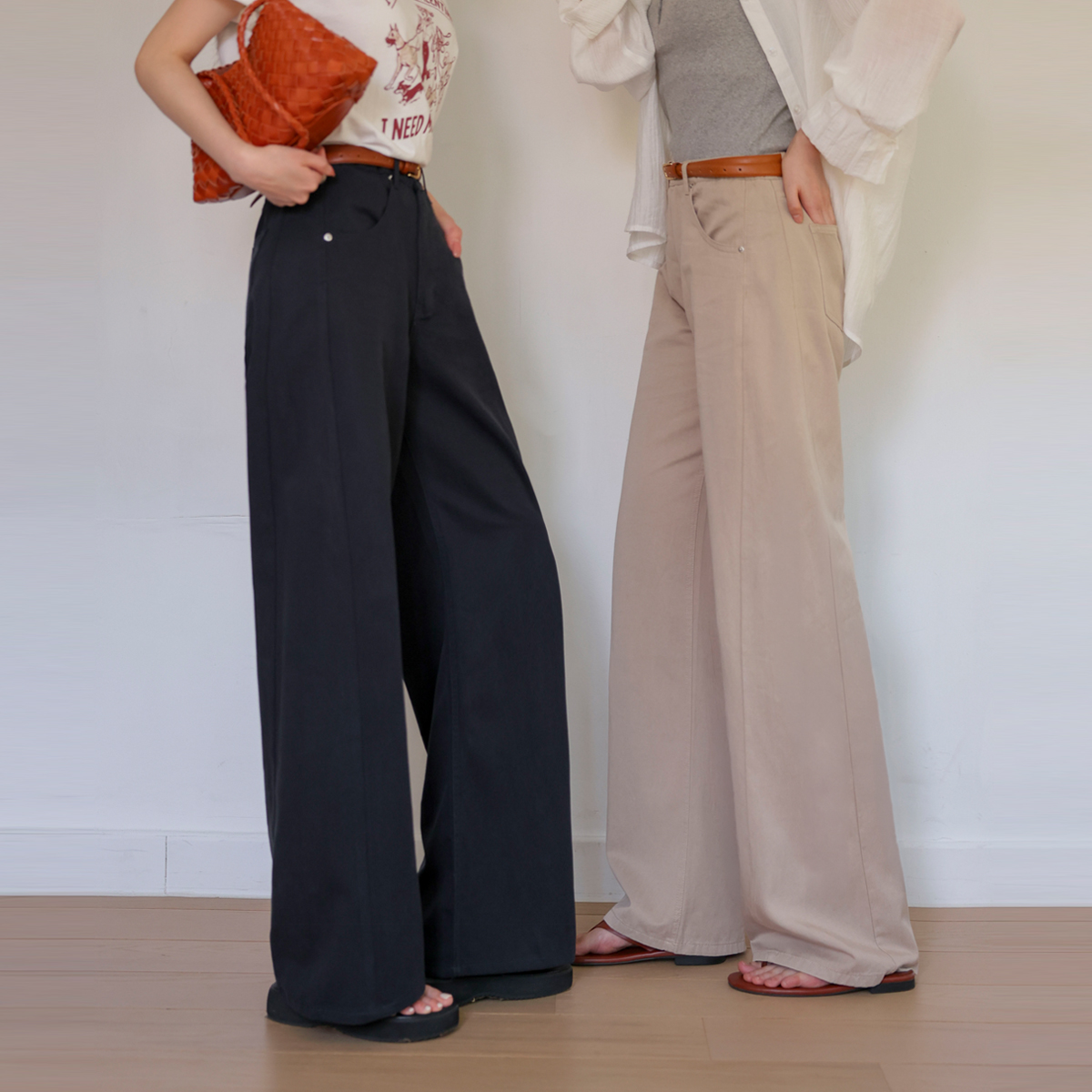 <b>[Opening Special]</b> 3 Types of Illusion Lyocell Wide Pants
