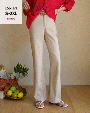 3-Type Airy Soft Lyocell Bootcut Pants